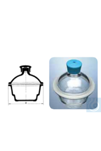 Desiccator with plastic knop, DN 100, flange Ø 151, Simax® borosilicate glass, type: 262/100